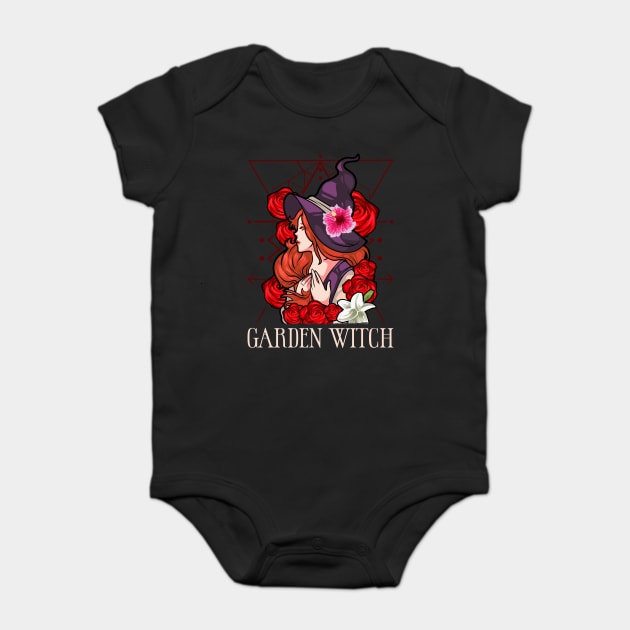 Garden Witch Halloween Baby Bodysuit by creative